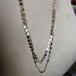 Connected Gold Discs Necklace. NWOT.